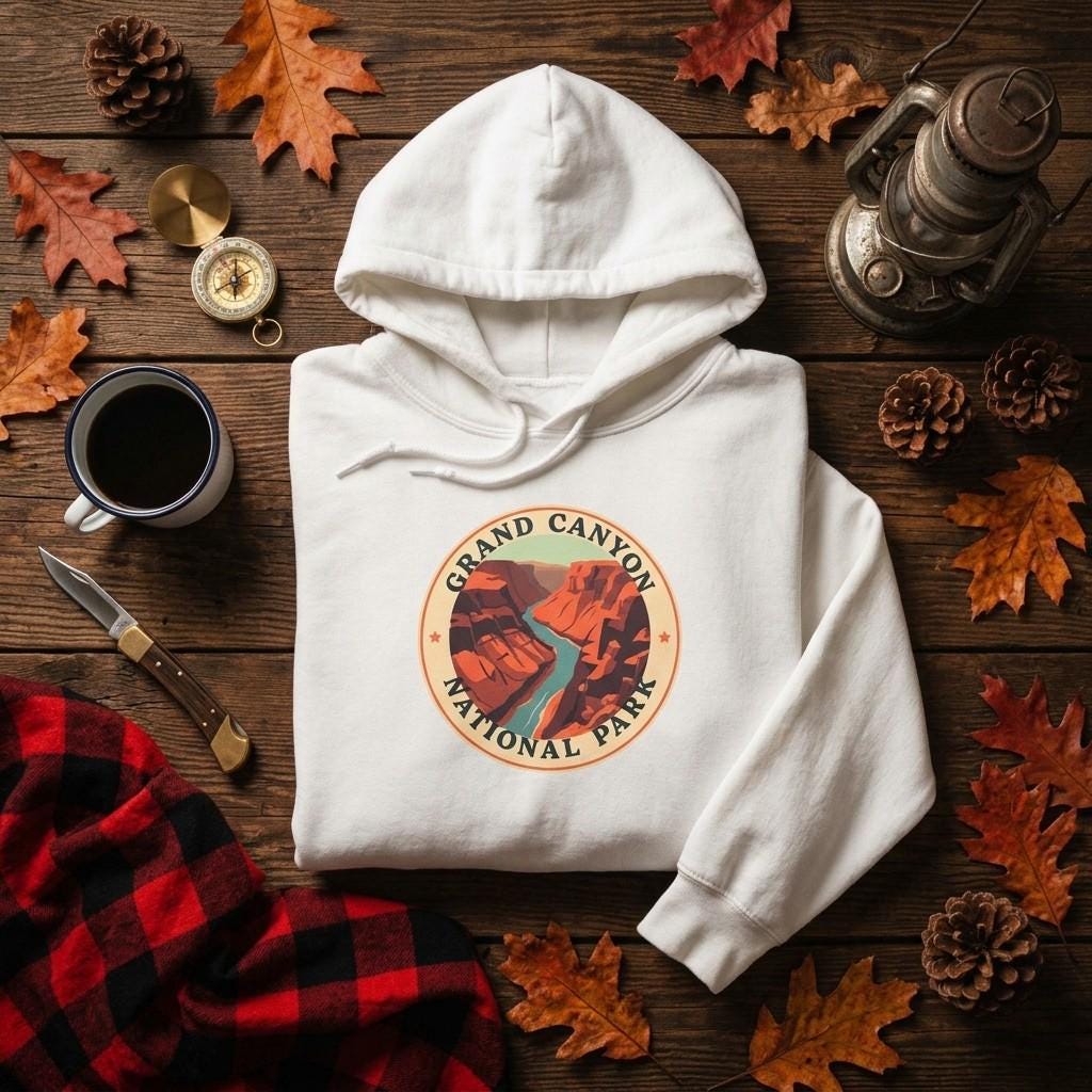 Grand Canyon National Park Hoodie, Retro Canyon Sweater, Arizona Park Gift