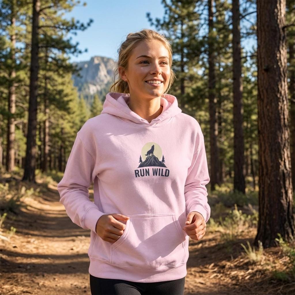 Howling Wolf Mountain Hoodie, Moonlight Nature Sweatshirt, Cozy Wildlife Pullover